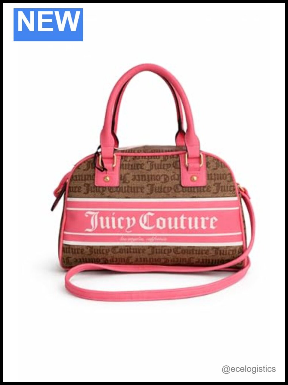 Bowler Satchel Handbag with Crossbody Strap, Faux Leather